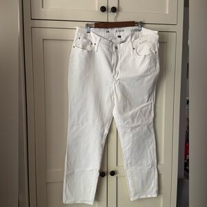 J crew white jeans, 9 inch vintage slim straight leg NWT